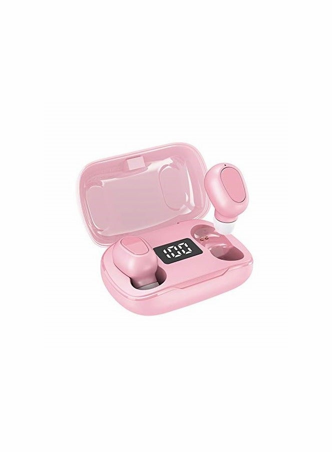 Excefore Bluetooth Headphones In Ear Wireless Earbuds with Digital Display for Sports and Work (Pink)  - Image 1