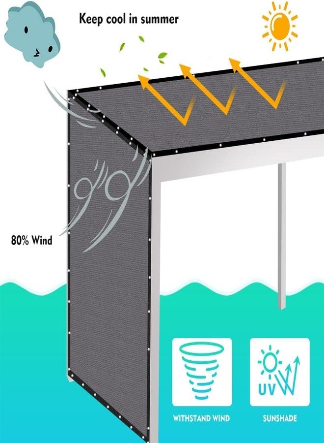 EMERIT 90% Shade Cloth Sun Shade Fabric Privacy Screen Shade Cover for Patio Garden Pergola Shade Cover Canopy with Gromments - Image 2