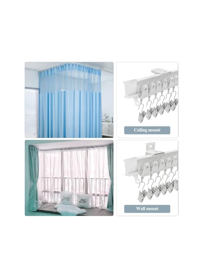 The Bros Flexible Bendable Ceiling Curtain Track, Mount for Rail With Curved Slide System, Room Divider, Rod, RV Track for Curtains (16.4FT) - Image 2