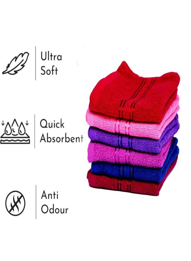Space Fly SILVERLINE Love Touch Very Soft Fresh Loom 500 GSM 100% Cotton Face Towel Hanky for Men, Face Towel for Women, Towel Handkerchiefs for Women Baby face Towels Newborn (10 Pieces) - Image 3