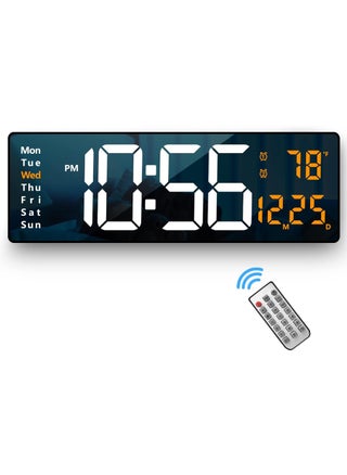 Digital Wall Clock Large Display 16.2 Inch Large Wall Clocks LED Digital Clock with Remote Control for Living Room Decor Automatic Brightness Dimmer Big Clock with Date Week Temperature - pzsku/Z22933797499A03F640A4Z/45/1746213379/43b56b5f-d004-4aa3-98da-cb4f2b1b3b79