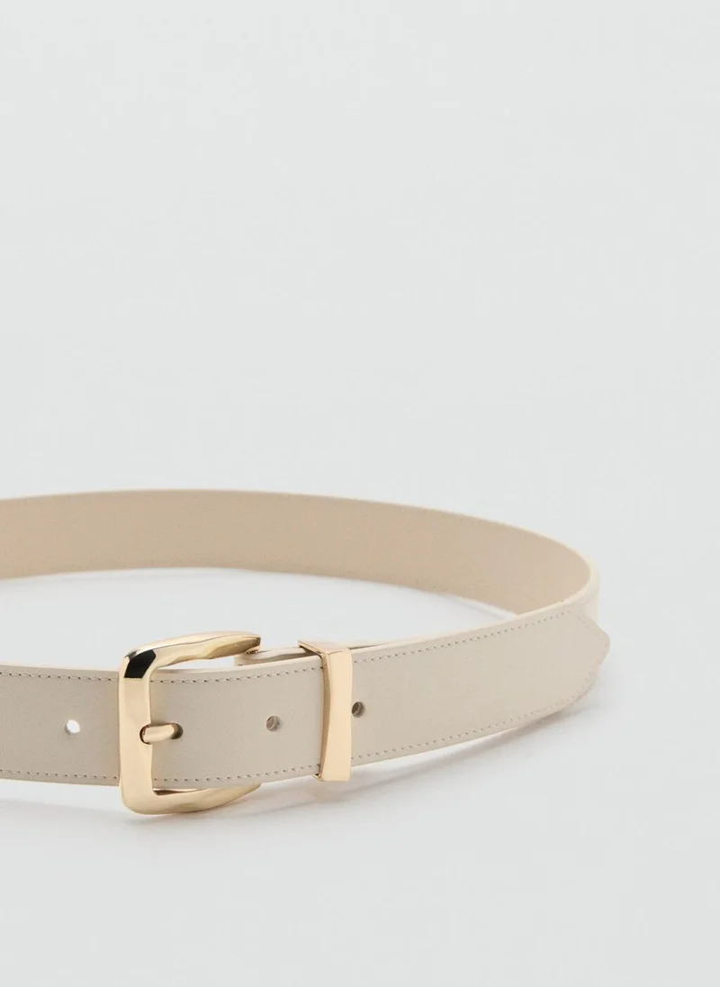 Mango 05-CRUDO Embossed Buckle Belt for Women | Best Price UAE