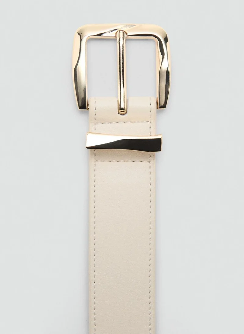 Mango 05-CRUDO Embossed Buckle Belt for Women | Best Price UAE