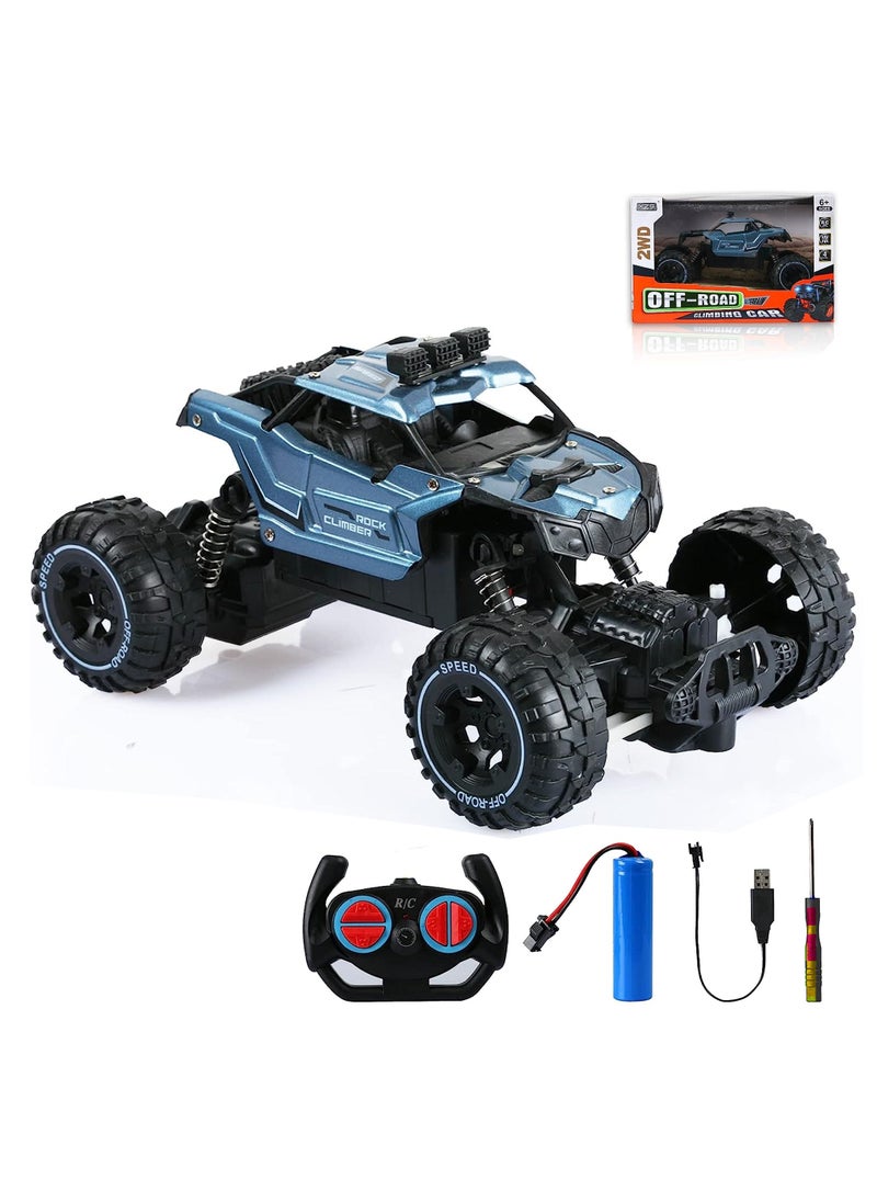 Swift RC Car Remote Control Rechargeable Monster Trucks 2.4GHz RC Car Vehicle Truck Crawler with Rechargeable Batteries for Boys Kids and Adults, Light Blue  - Image 1