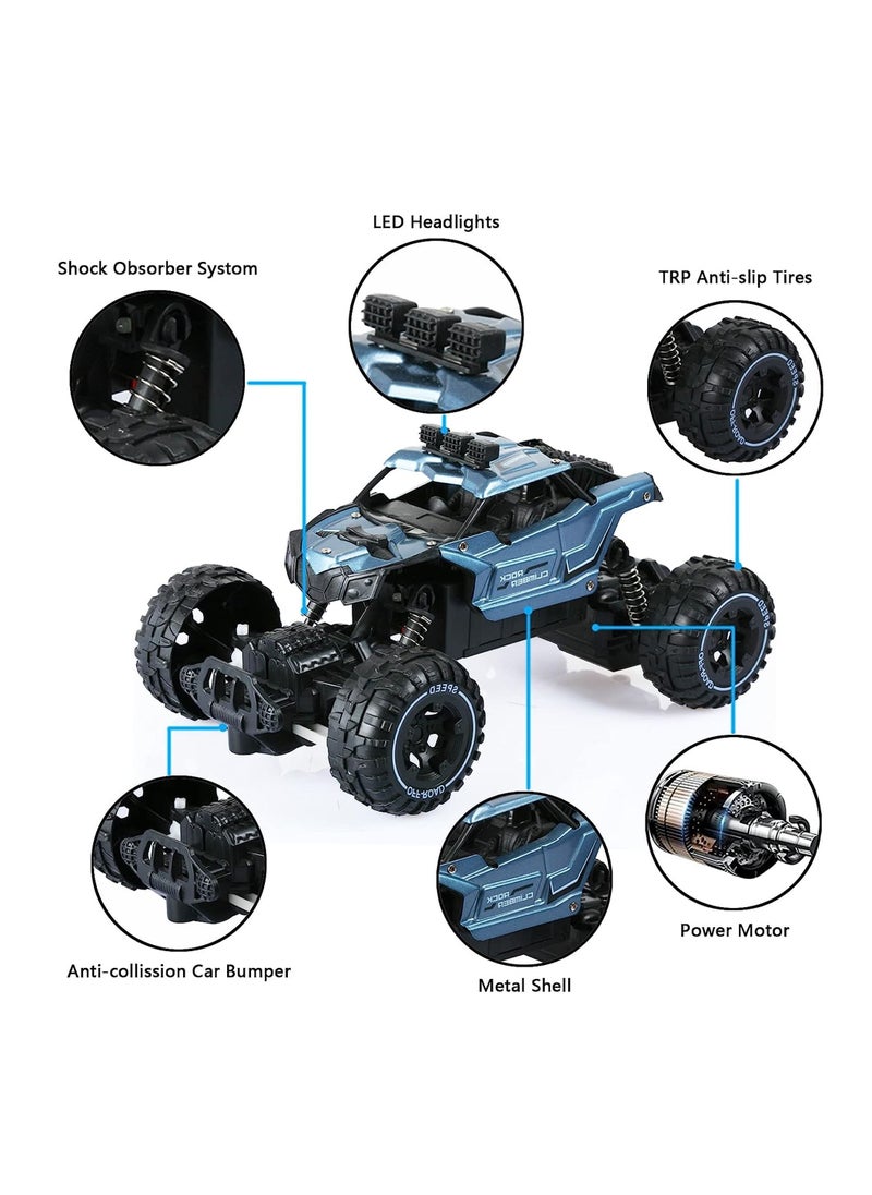 Swift RC Car Remote Control Rechargeable Monster Trucks 2.4GHz RC Car Vehicle Truck Crawler with Rechargeable Batteries for Boys Kids and Adults, Light Blue  - Image 3