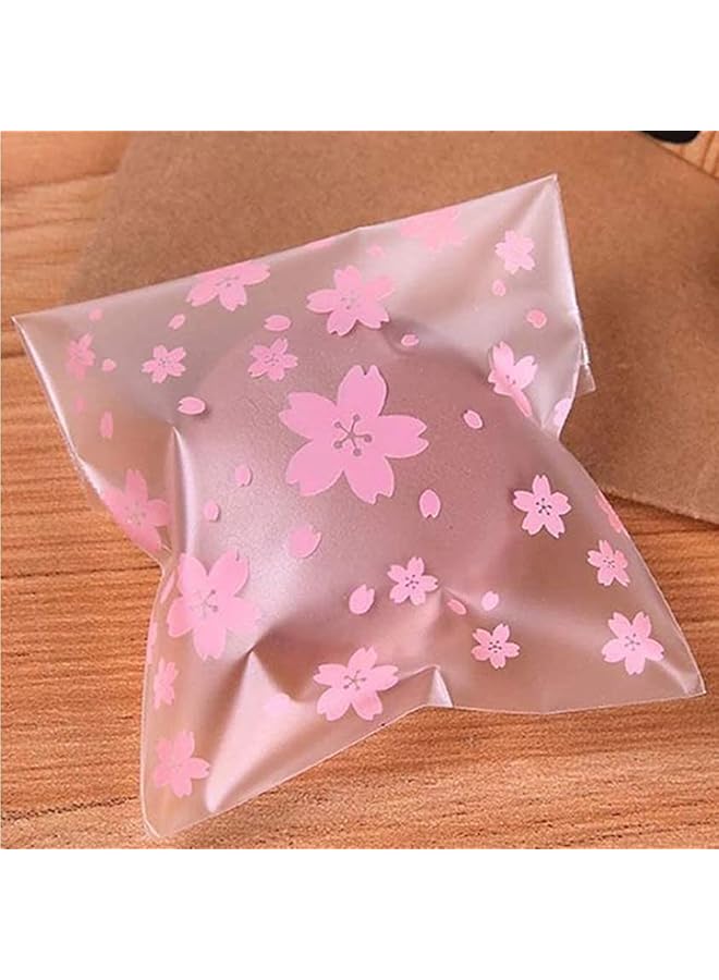 S-TOP 100pcs Plastic Bags Self Sealing Flower Cellophane Crystal Shiny Clear Cello Transparent Pouch Self-Adhesive Resealable for Packing and Storage Wrapping Gift Bag - Image 1