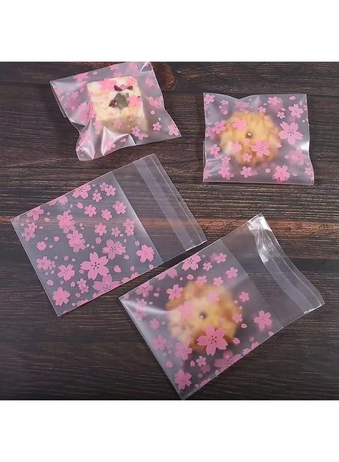 S-TOP 100pcs Plastic Bags Self Sealing Flower Cellophane Crystal Shiny Clear Cello Transparent Pouch Self-Adhesive Resealable for Packing and Storage Wrapping Gift Bag - Image 3