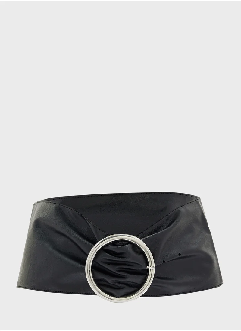 Miss Selfridge Soft Round Buckle Belt