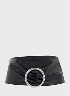 Miss Selfridge Soft Round Buckle Belt  - Image 1