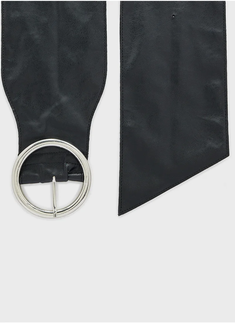 مس سيلفريدج Soft Round Buckle Belt