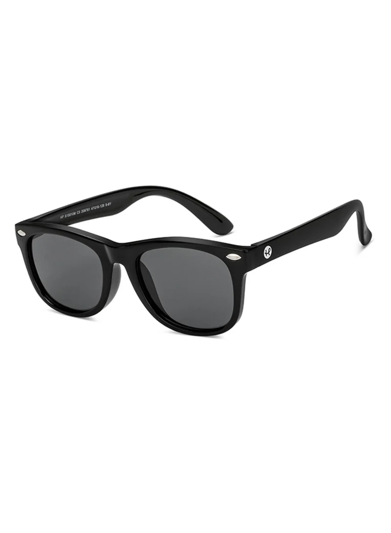 هوبر Hooper By Lenskart | Black Blue Full Rim Square Latest and Stylish Kids Sunglasses | Polarized and 100% UV Protected | For Boys & Girls (Age 5-8 yrs) | HP S15810M