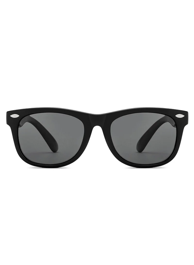 هوبر Hooper By Lenskart | Black Blue Full Rim Square Latest and Stylish Kids Sunglasses | Polarized and 100% UV Protected | For Boys & Girls (Age 5-8 yrs) | HP S15810M