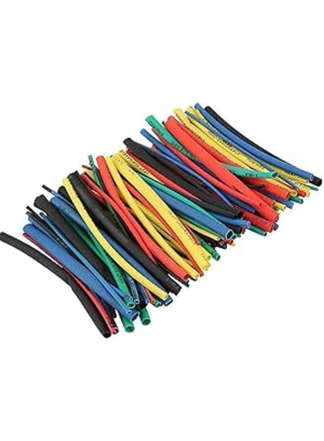 Heat Shrink Tubing 10cm 2:1 Mixed Sizes and Colours (Pack of 100)
