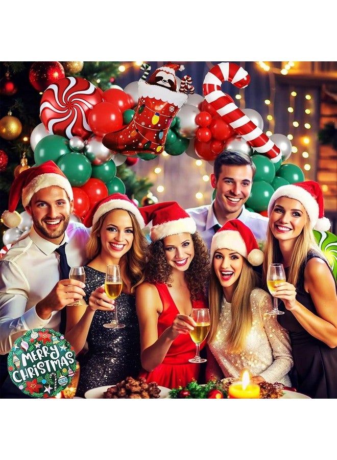 Pop The Party Pop The Party Christmas Party Decoration- 48Pcs Christmas Socks Foil Balloons Decoration Combo | Merry Christmas Foil Balloon Set | Santa Foil Balloon - Image 4