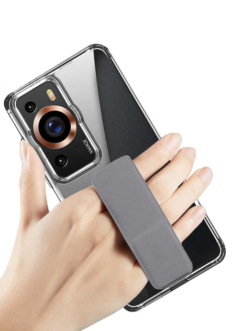 Wtech Huawei P60 Pro 4G 2023 TPU Hand Grip Air Pillow Case Cover - Clear/Grey - Image 2