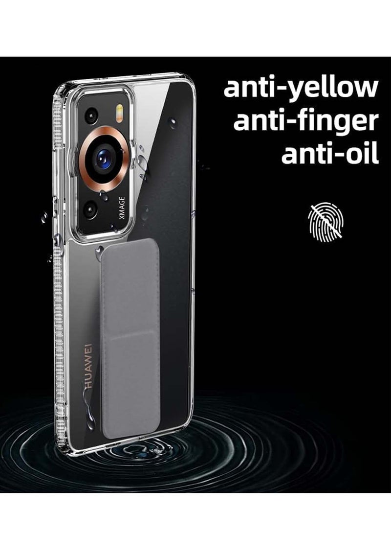 Wtech Huawei P60 Pro 4G 2023 TPU Hand Grip Air Pillow Case Cover - Clear/Grey - Image 5