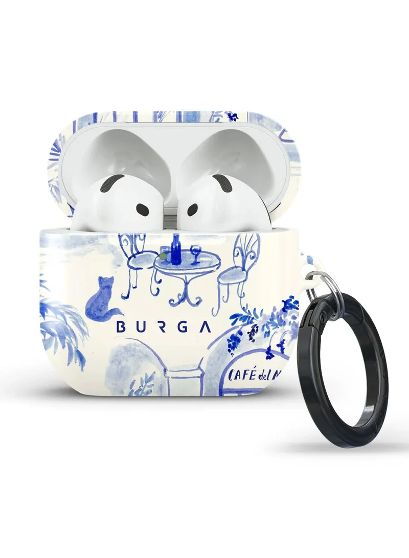 BURGA Protective Apple AirPods 4 Cases with ring carabiner. Cute and Stylish designs. Cute Protective Air Pods Hard Plastic Shell cover