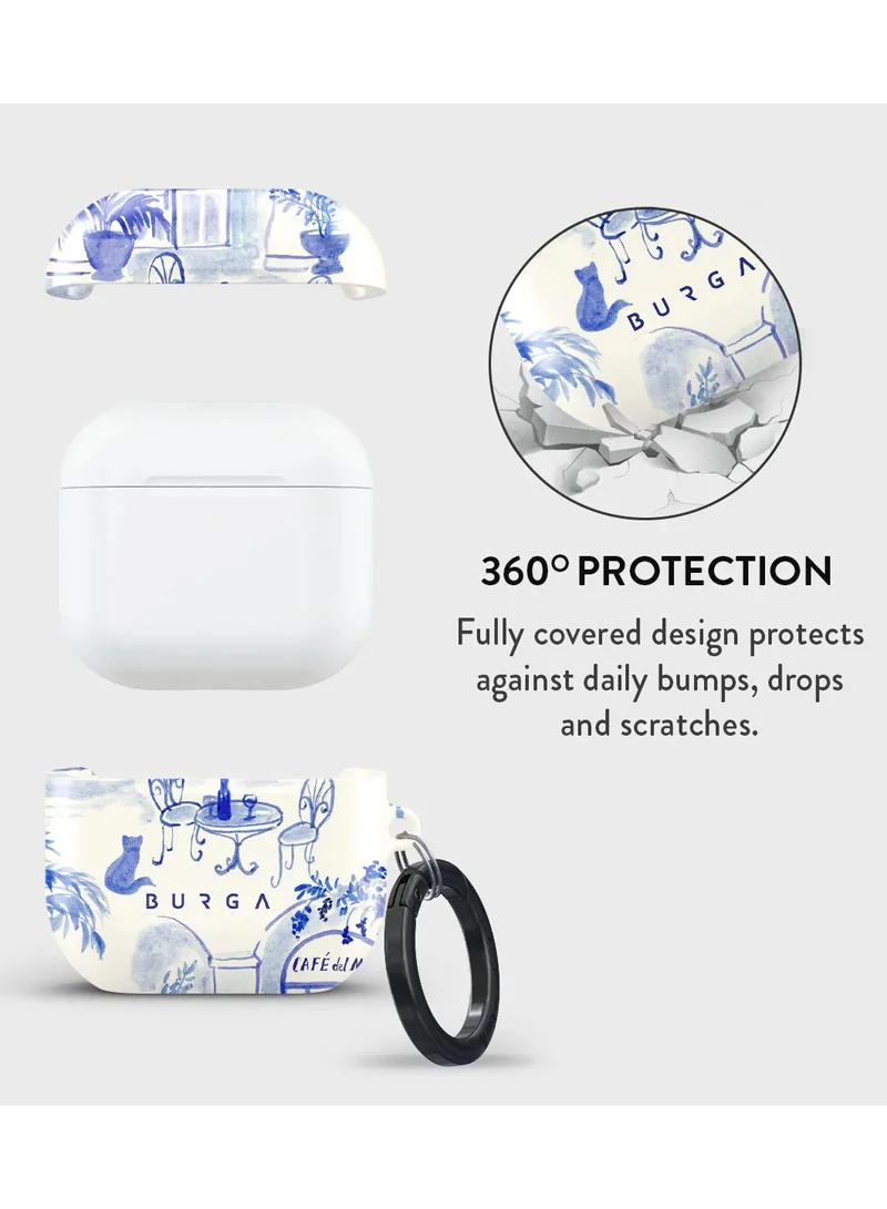 BURGA Protective Apple AirPods 4 Cases with ring carabiner. Cute and Stylish designs. Cute Protective Air Pods Hard Plastic Shell cover