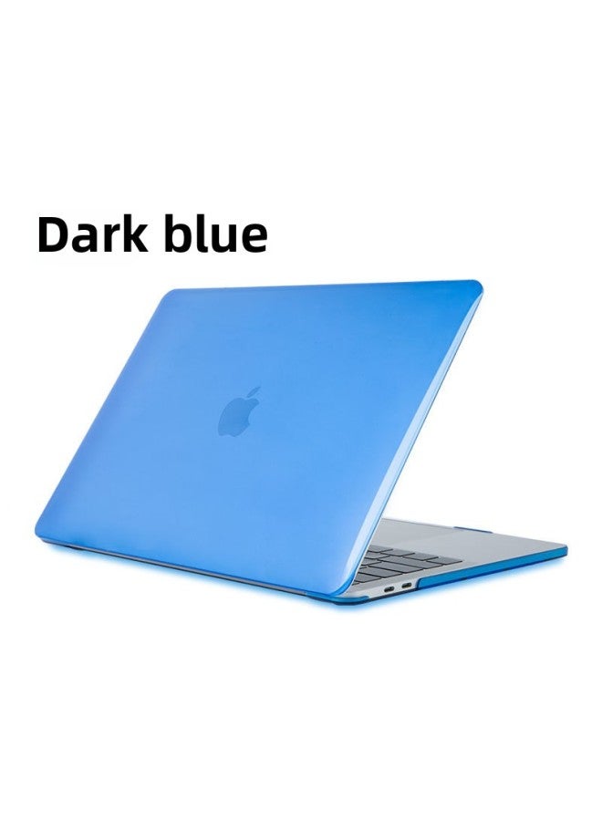 For Apple Laptop Case For MacBook Air13pro16 Frosted Painted Crystal Case-Color:Dark Blue-Applicable Model:15.4 Pro (A1707/A1990)
