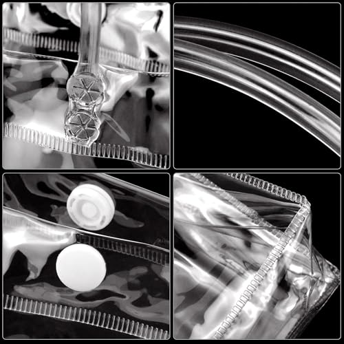 BadenBach 24 PCS Mini Clear Gift Bags with Handle,5.9" x 6.3" x 2.8",Small Transparent Plastic Gift Wrap Bags Bulk Reusable Clear Party Favor Goodie Bag for Boutique Wedding Birthday Christmas - Image 4