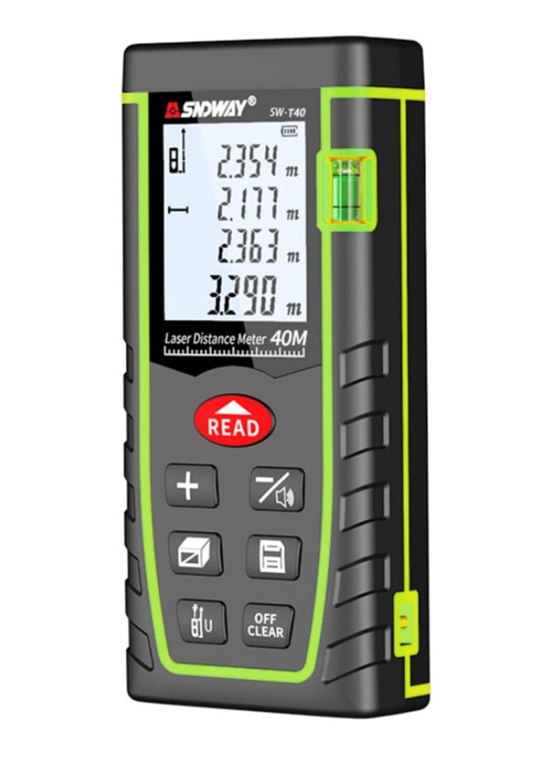 SNDWAY - SNDWAY SW T40 digital laser rangefinder 40m distance meter tape measure area volume dilatometer - Image 1