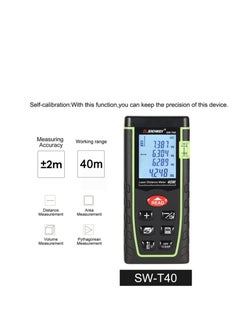 SNDWAY SNDWAY SW T40 digital laser rangefinder 40m distance meter tape measure area volume dilatometer  - Image 2