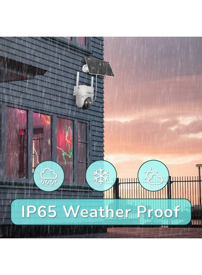 برو ميج كاميرا بروميدج كونكت سيل 2T خارجية تعمل بالطاقة الشمسية بدقة 4G PTZ مقاومة للماء IP65 تتبع حركة رؤية ليلية ملونة بطارية 10000 مللي أمبير تسجيل مستمر تخزين سحابي ودعم بطاقة ذاكرة حتى 256GB - Image 3