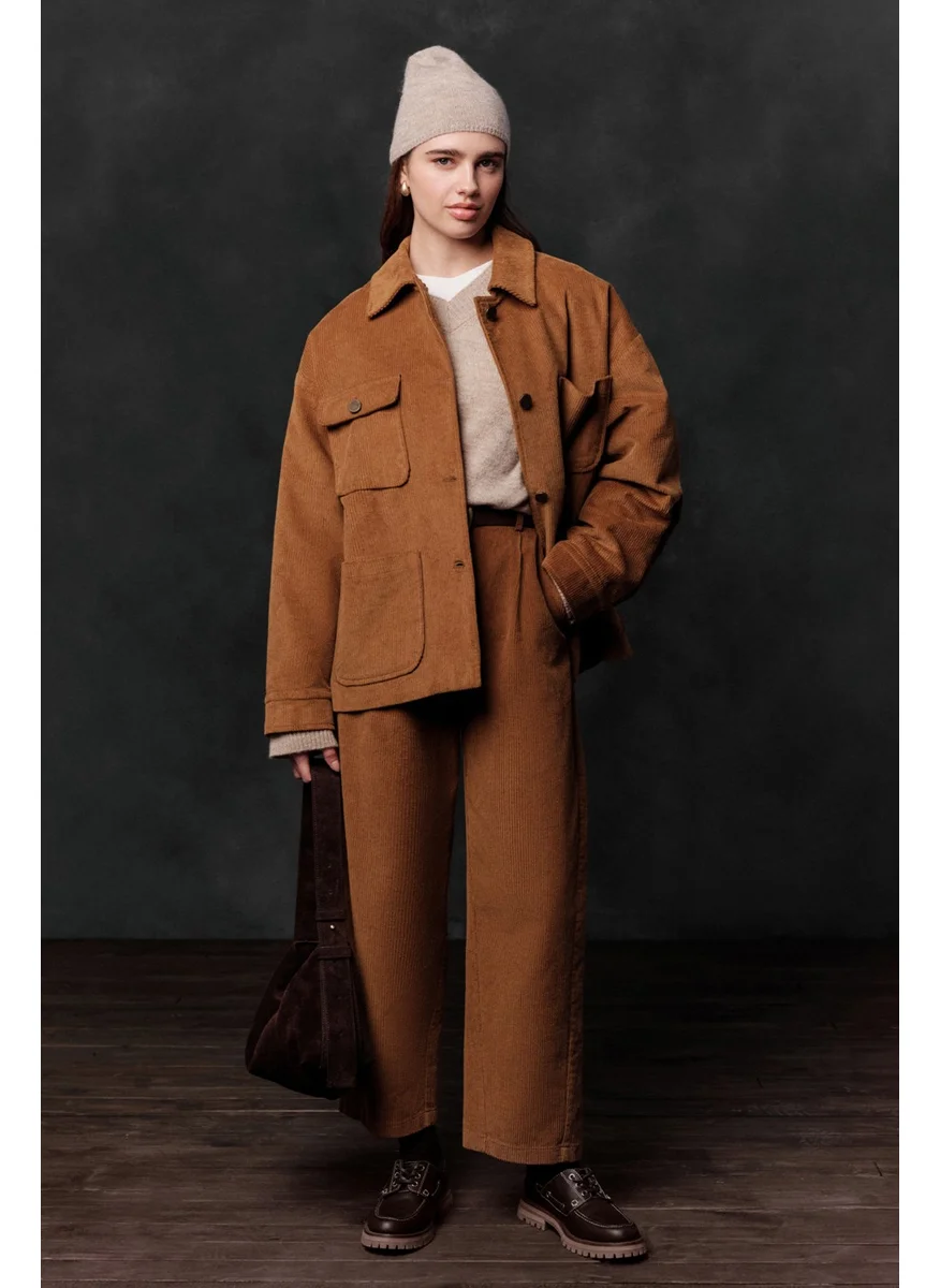مانوكا Corduroy Oversize Jacket Tile