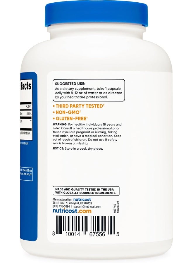 Nutricost Glutenfree Vitamin C With Rose Hips Supplement 1025Mg, 240 Capsules - Image 5