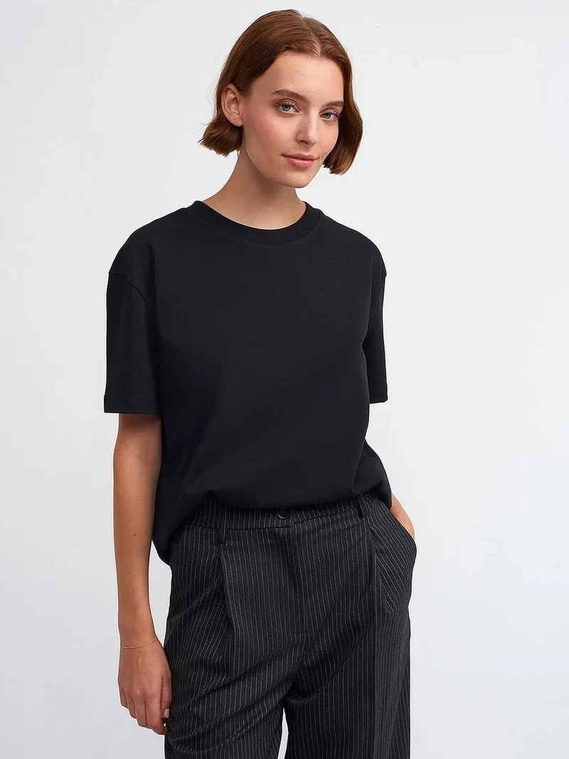 ديلفين DILVIN Women's Cotton Crew Neck T-Shirt