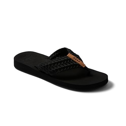 Reef Cushion Threads Womens Flip Flop, Ultra Soft Cushion Footbed, Arch Support, Black, 8 - Image 3