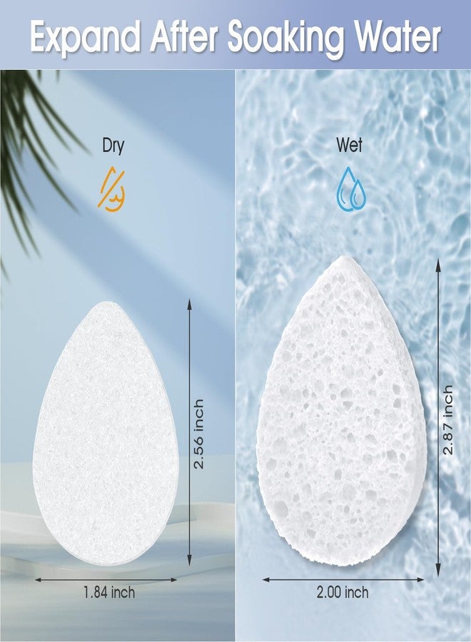 ORIGHTY 96 Count Facial Sponges for Cleansing, 100% Natural Cellulose Facial Sponges for Washing face, Compressed Cosmetic Spa Face Sponge for Exfoliating Mask, Makeup Removal, White - Image 2