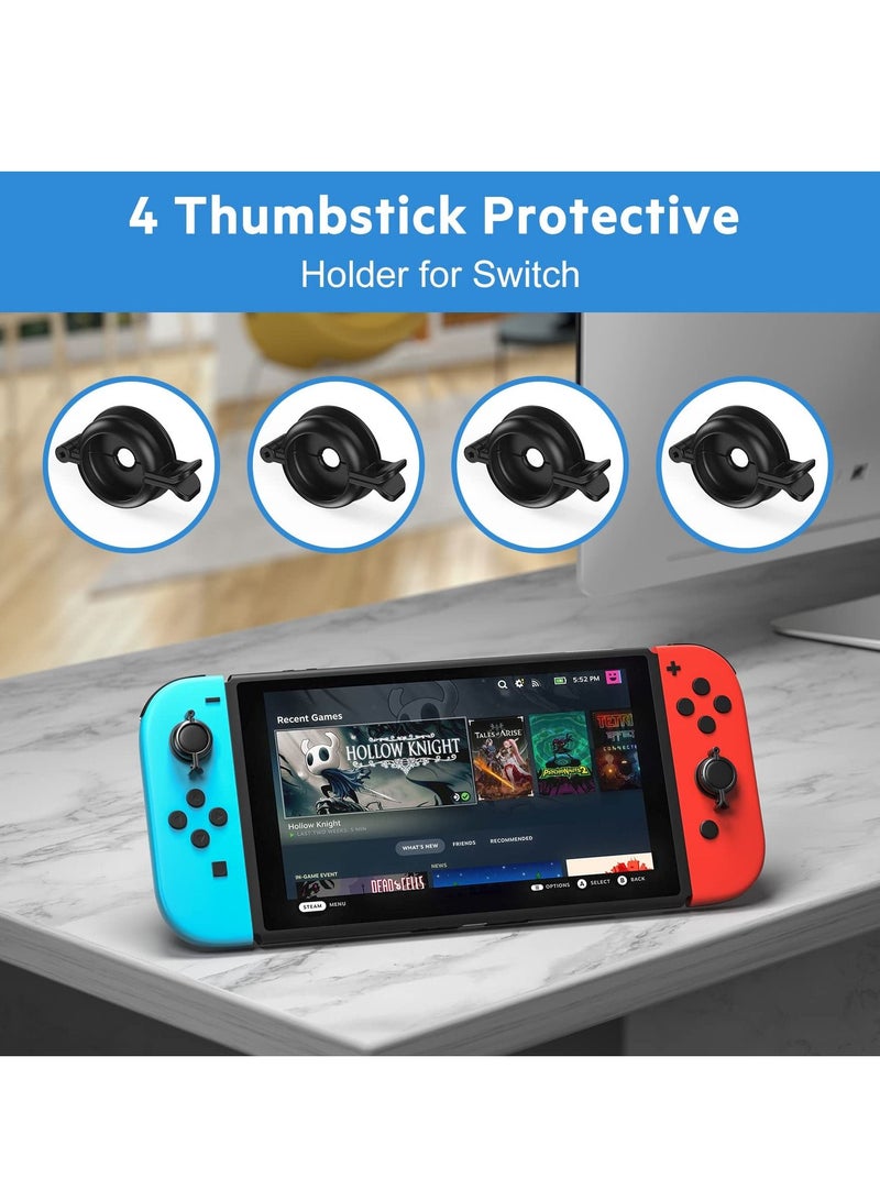 Protection Kit for Steam Deck Rocker Protection Accessorreis Kit for Steam Deck with Kickstand and Type-c Adapter 6 Thumbstick Caps Joystick Stabilizer Clamps for Steam Deck - Image 3