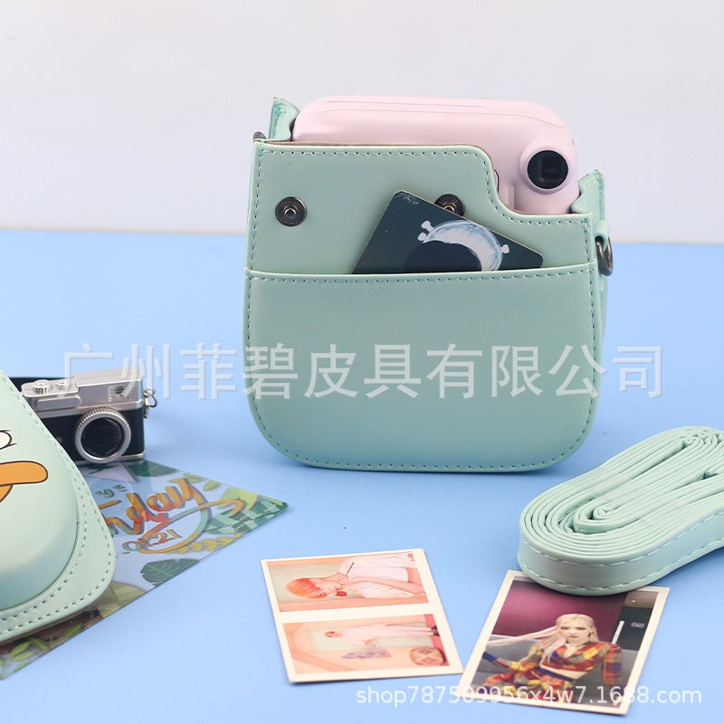 Angry Duckling Camera Bag Universal Mini8/9 Mini11 Pu Camera Bag Solid Color Cartoon Camera Storage Bag - Image 5