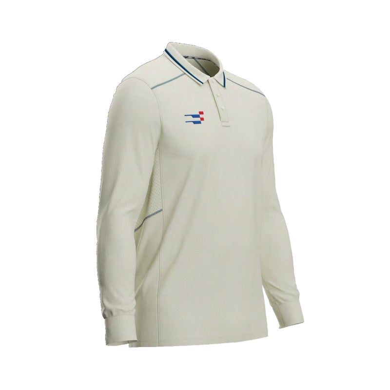 زي كريكيت Generic Cricket White Shirt and Trouser Set Long Sleeves for Juniors - Cricket Uniform - Large - Image 2