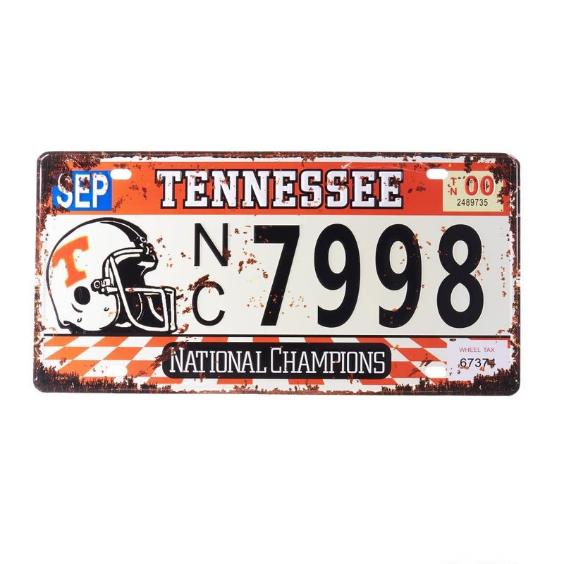 EAZYWAGON Tennessee NC 7998 Multipurpose Metal Signs - License Wall Plate, Decorative Car Tag - Ideal for Cafe, Restaurant, Shop, Home, Hotel, Club, Office, Living Area - Image 1