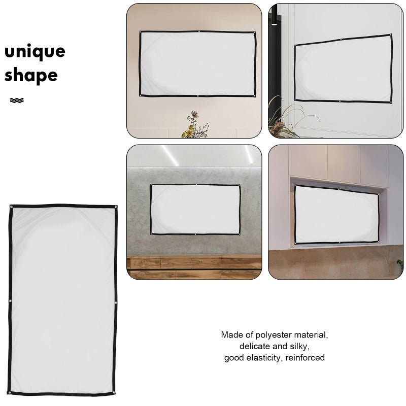 2pcs Projector Screen 72 Inch Foldable 16:9 Projector Projector Screen - Image 2
