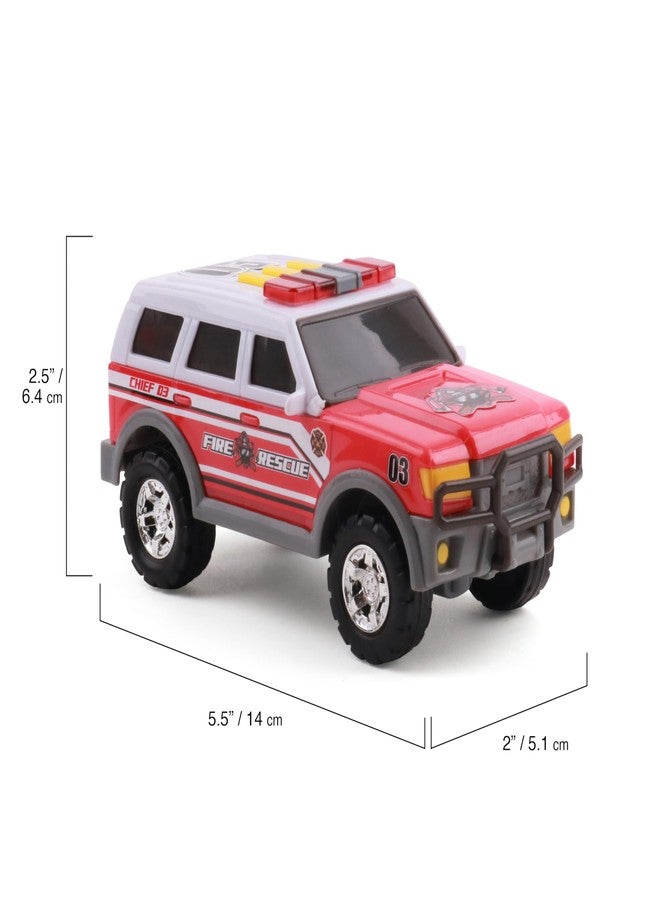 Mighty Fleet Toughest Minis 5" Fire Chief SUV Toy w/Lights & Sounds, Realistic Design & Batteries Included - Age 3+ - Image 5