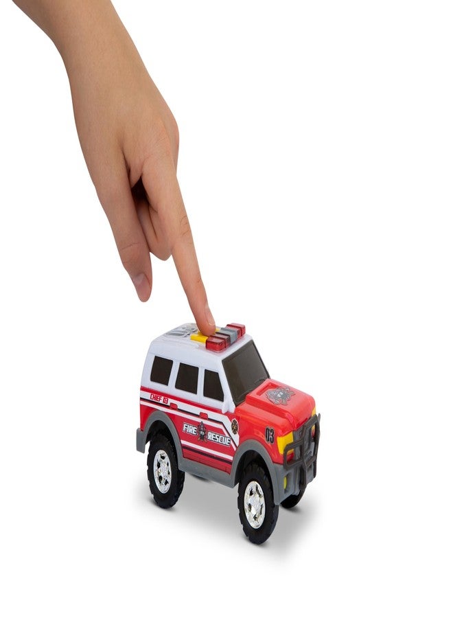 Mighty Fleet Toughest Minis 5" Fire Chief SUV Toy w/Lights & Sounds, Realistic Design & Batteries Included - Age 3+ - Image 3