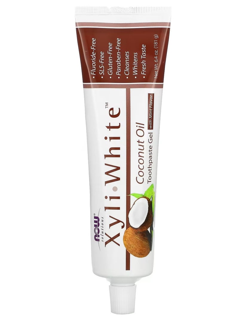 now Zili White Tooth Gel with Coconut Oil and Mint Flavor 181g - Image 2