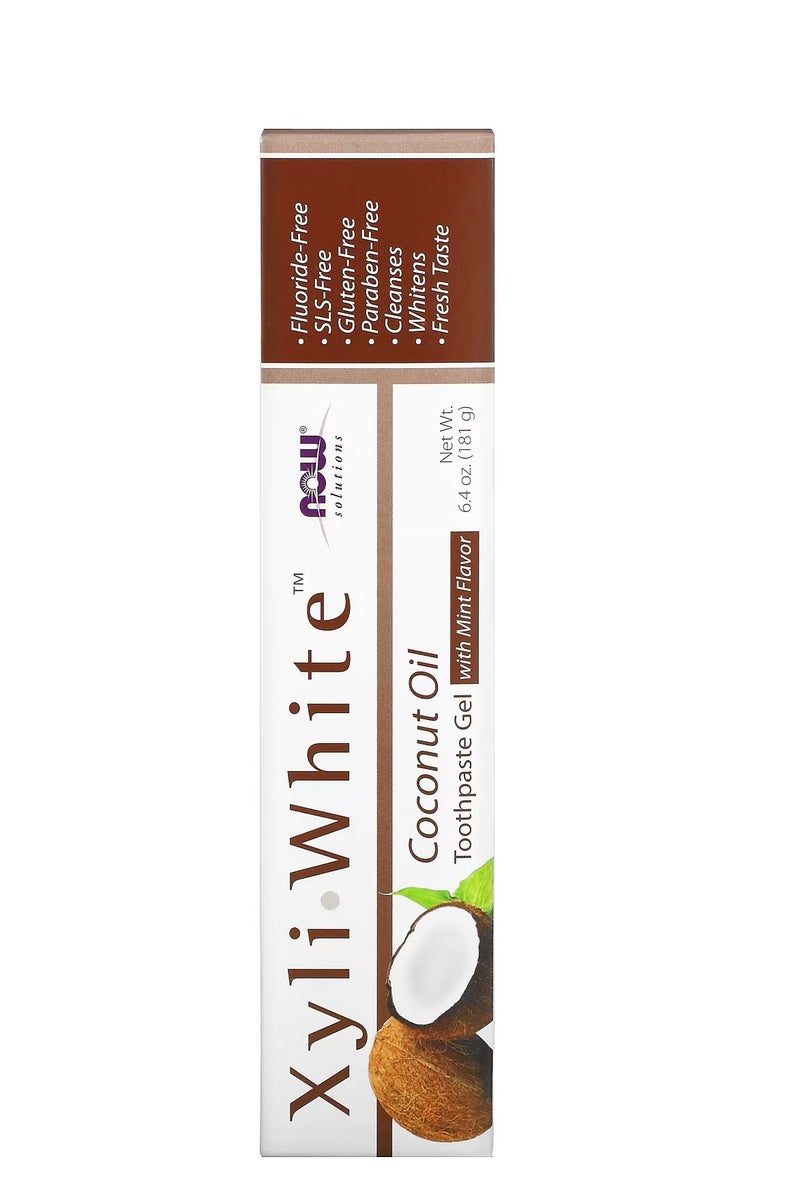 now Zili White Tooth Gel with Coconut Oil and Mint Flavor 181g - Image 1
