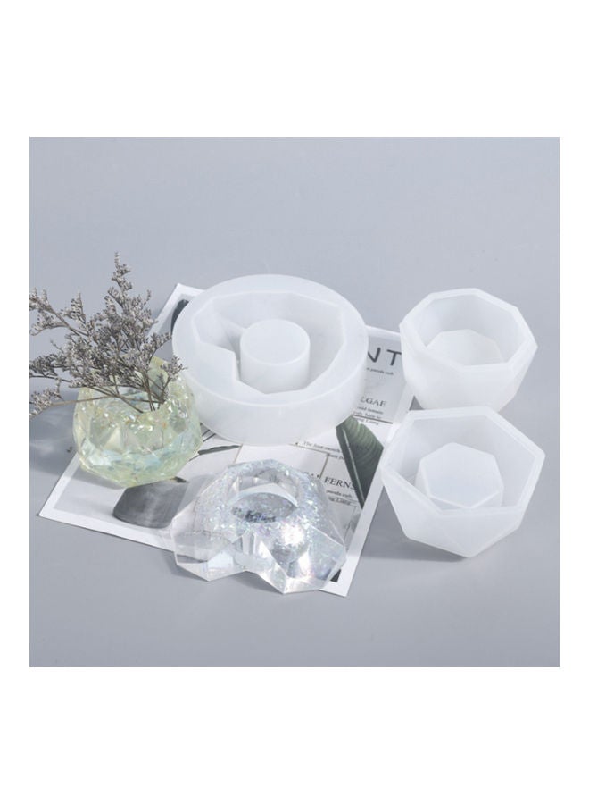 NIBEMINENT DIY Silicone Resin Flower Pot Mold White - Image 5