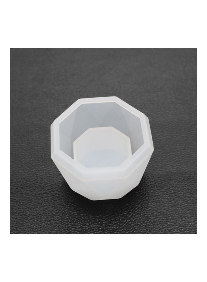 NIBEMINENT DIY Silicone Resin Flower Pot Mold White - Image 2