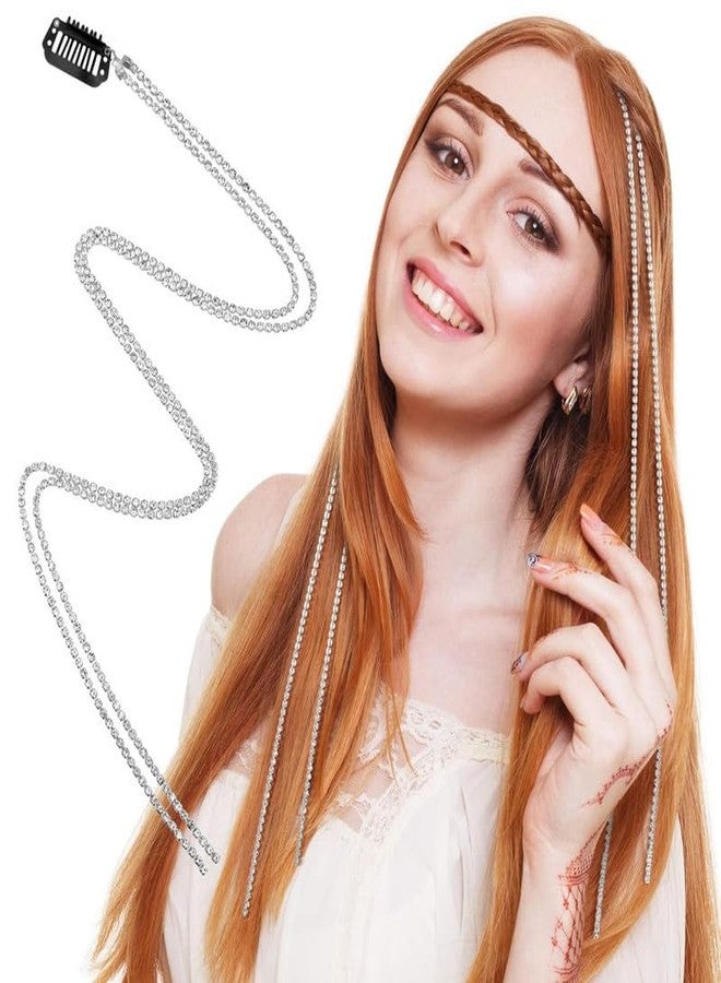 Shidara 6 Pcs Premium Hair Chains, Hair Accessories with Pearls, Rhinestone Hair Clips, Gems for Braids for Women 6 Count (Vintage Silver) - Image 4