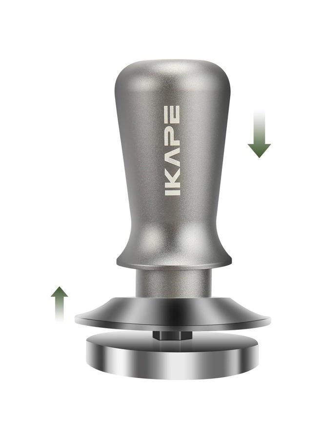 IKAPE 51mm Espresso Tamper, Premium Barista Coffee Tamper with Calibrated Spring Loaded, 100% Flat Stainless Steel Base Tamper for Espresso Machine - Image 1