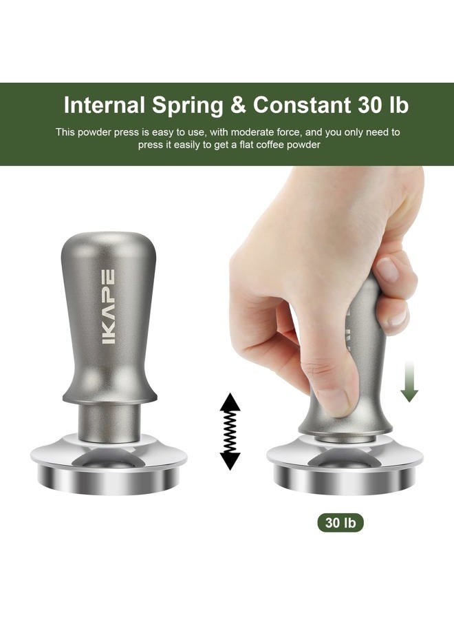 IKAPE 51mm Espresso Tamper, Premium Barista Coffee Tamper with Calibrated Spring Loaded, 100% Flat Stainless Steel Base Tamper for Espresso Machine - Image 3