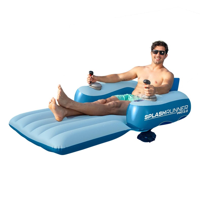 PoolCandy Splash Runner Pro 20 Motorized Pool Float for Adults Motorized Pool Lounger with Dual 66W Powerful Motors Dual Joystick Control Phone Holder Cup Holder - Image 2
