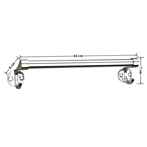 Plantex Stainless Steel Towel Rod for Bathroom 24 Inch/Single Rod Bathroom Towel Holder/Towel Hanger for Wash Basin/Bathroom Accessories (24 Inch-Chrome) - Image 3