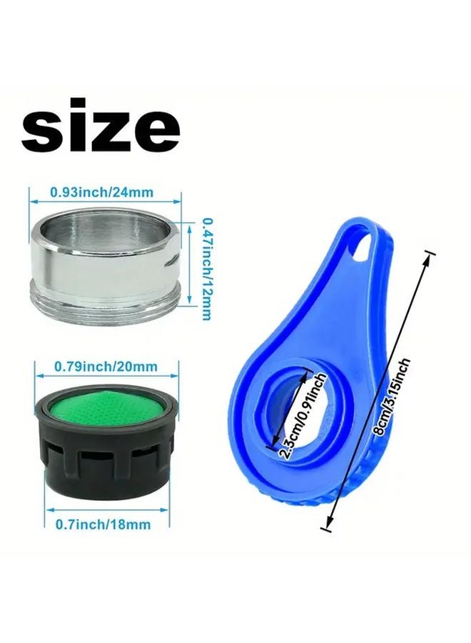 4pcs Universal Faucet Adapter Kit Gray Aerator Removal Wrench For Garden Hose Water Filter - Image 4