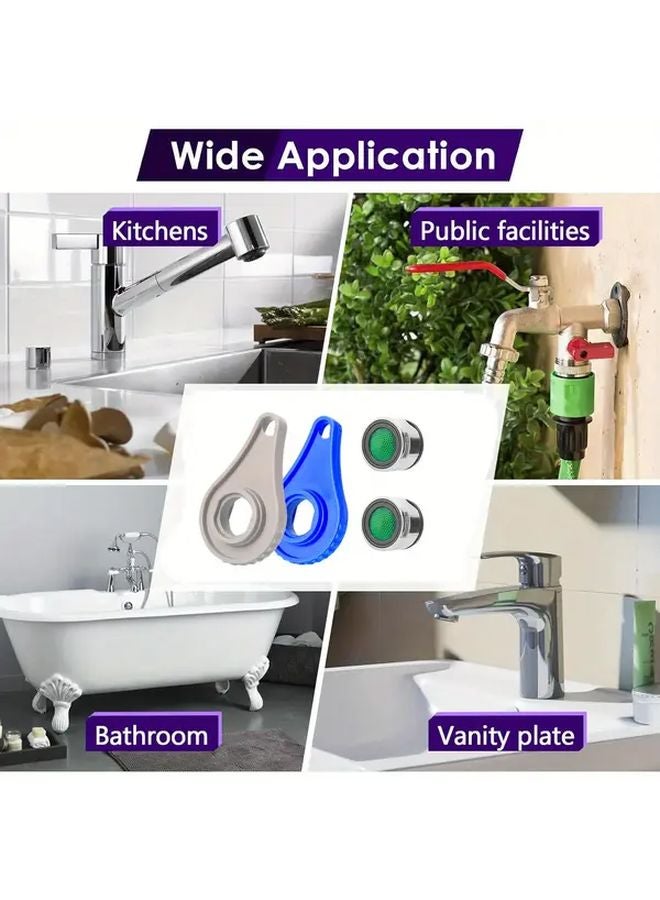 4pcs Universal Faucet Adapter Kit Gray Aerator Removal Wrench For Garden Hose Water Filter - Image 5